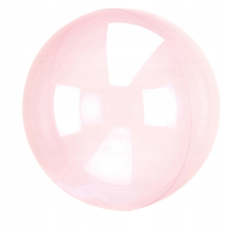 Balóny na párty - Crystal Ballows Transparent Pink 50 kusov