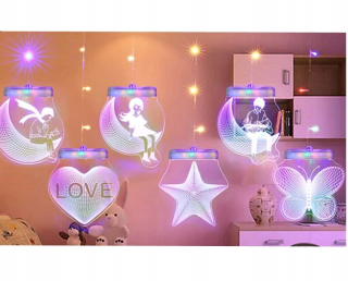 Nočná lampa do detskej izby - Moon Stars Malý princ LED svetlá 3D Pilot!