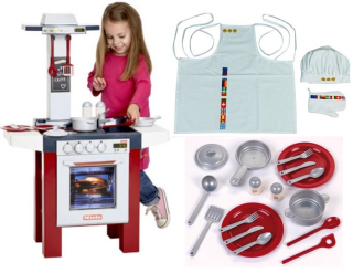 Detská kuchynka - Elektronická kuchyňa Klein Miele + Bistro set