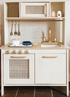 Detská kuchynka - Drevená kuchyňa MDF Retro s príslušenstvom Boho
