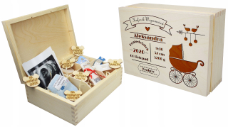 Úložný box - Kuferek Memorial Box - pre dieťa na dar