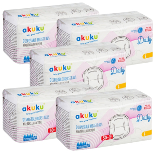 Jednorazové vložky Akuku biele 60 ks.