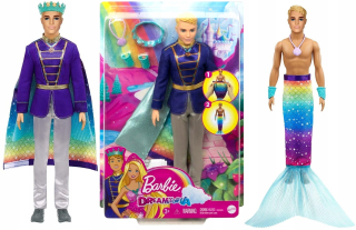 Bábika Barbie - Bábika Barbie Ken SYREN je transformácia Prince GTF93
