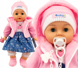 Bábika Born Baby - Bobas Doll hovorí a spieva zatvára oči tea_79v