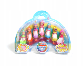 Bábika -  FAIRY DOLL mini bábika 14cm SADA 7 KUSOV