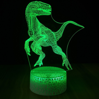 Nočná lampa do detskej izby - 3D LED USB LED Dinosaur Nočná lampa pre dieťa