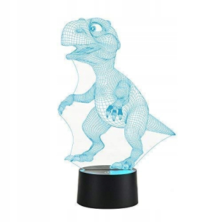 Nočná lampa do detskej izby - 3D nočná lampa s liekmi Dinosaur 625612 PS