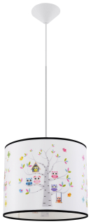 Luster do detskej izby - Lampa sova detská izba visí plafón luster