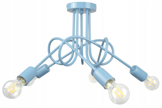 Luster do detskej izby - Stropné svietidlo Loft pastely modré pod LED