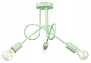 Luster do detskej izby - Stropné svietidlo Loft Pastels Seledyn Edison pod LED