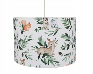 Luster do detskej izby - Prívesok lampy lesné zvieratá bavlna nová