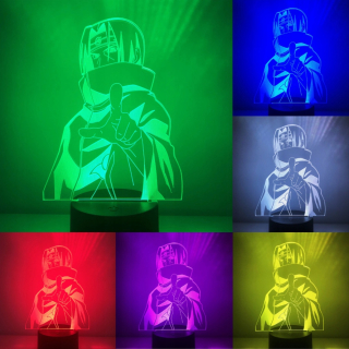 Nočná lampa do detskej izby - 3D LED itachi 16 farieb RGB