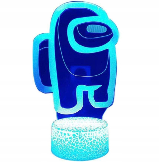 Nočná lampa do detskej izby - 3D nočná lampa 16 farieb medzi nami darček + Pilot