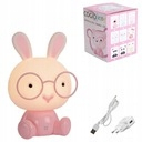 Nočná lampa do detskej izby - Nočná lampa pre deti Rabbit ružový LED svetlom