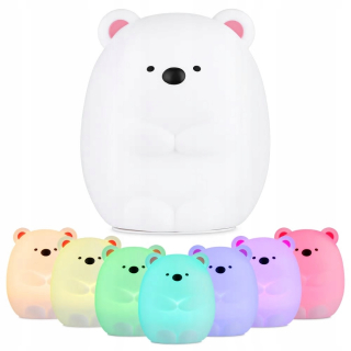 Nočná lampa do detskej izby - Nočná lampa pre deti meniace farby LED medveď