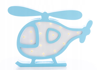 Nočná lampa do detskej izby - Nočná lampa Drevené Vrtuľník HappyhipPo