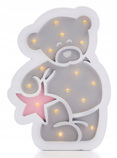 Nočná lampa do detskej izby - Nočná lampa Wooden Bear Happyphippo