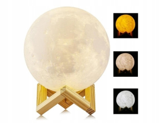 Nočná lampa do detskej izby - Nočná lampa 3D Moon Light 13cm stmievača