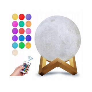 Nočná lampa do detskej izby - Nočná lampa LED dotykový mesiac pre deti 40cm