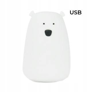 Nočná lampa do detskej izby - Nočná lampa Big Big White 111W USB silikónová