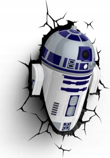 Nočná lampa do detskej izby - Nočná lampa Butterfly R2-D2 STAR WARS 3D LED Sticker