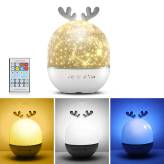 LED projektor nočnej oblohy - NIGHT LIGHT PROJECTOR STARS OTOČÍ NEBE 360