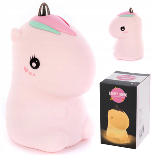 Nočná lampa do detskej izby - Nočná lampa Silicone Unicorn LED 8 farieb
