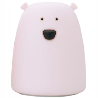 Nočná lampa do detskej izby - Nočná lampa Silicone malý ružový medvedík Rabbit