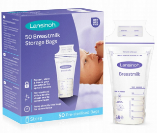 Lansinoh potravinové vrecúška 50 ks 180 ml