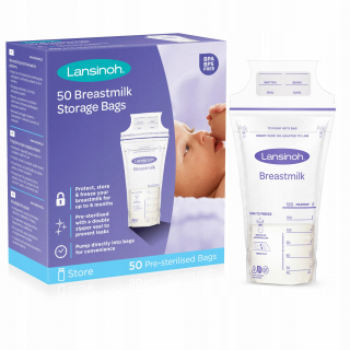 Lansinoh potravinové vrecúška 50 ks 180 ml