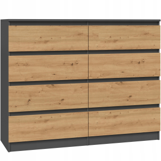 TopEshop MALWA komoda 120 x 40 x 97cm antracit mat.