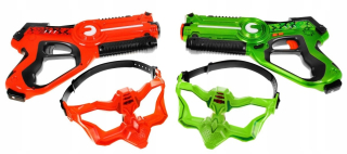 Pištoľ pre deti - Laser Paintball 2 zbrane 2 Masky laser Tag