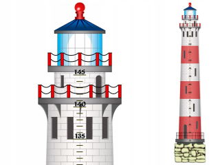 Meter na meranie výšky detí - Lighthouse Rast kopček pre deti