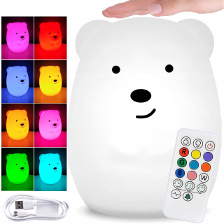 Biela nočná lampa CoolStaff
