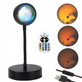 LED LAMPA ZÁPADU SLNKA RGB 16 PROJEKCIA IMITUJÚCA ZÁPAD SLNKA