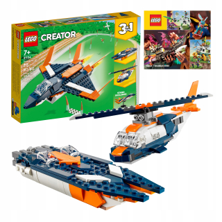 LEGO 3v1 - Lietadlo, vrtuľník alebo motorový čln 31126
