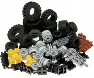 LEGO 60 elements: Kolesá a nápravy / kolesá / pneumatiky NOVINKA