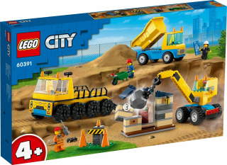 Stavebnica LEGO City - LEGO CITI 60391 STAVEBNÉ NÁKLADNÉ VOZIDLÁ 4+