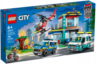 Stavebnica LEGO City - LEGO City 60371 Nemocnica REMIZA Policajná stanica