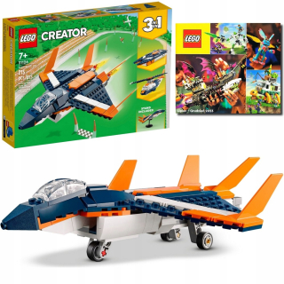 Tvorca LEGO 31126 Jet Aircraft Helikoptér Motor 3in1