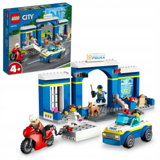Stavebnica LEGO City - Policajná stanica LEGO City + policajné auto + motorka 4+