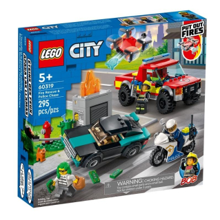 Stavebnica LEGO City - Hasičská brigáda Lego City a policajné auto 60319