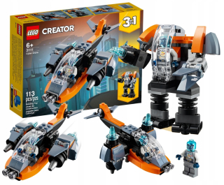 LEGO CREATOR 3 v 1 31111 lietadlá Cyberdron Robot