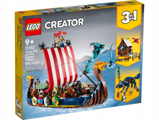 Stavebnica LEGO Creator 3 w 1 - LEGO Creator 3v1 31132 Vikingská loď a had