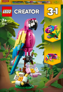 Tvorca Lego 3in1 Exotic Pink Parrot 31144