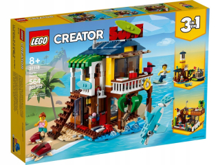 Stavebnica LEGO Creator 3 w 1 - Surfer dom Surfer na pláži 31118