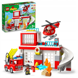 Stavebnica LEGO DUPLO - LEGO DUPLO HIRFIGHTING REMIZA A HELICOPTER 10970