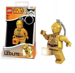 Akčná figúrka, postavička - LEGO LED kľúčenka figúrka svietidlo STAR WARS C-3PO