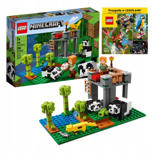 Stavebnica LEGO Minecraft - Lokomotíva frontového vlaku, ktoré kladú domino bloky