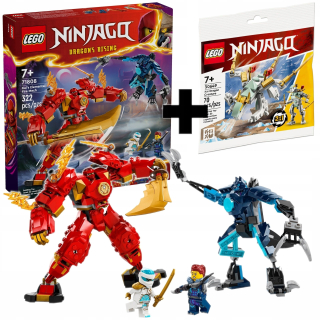 Sada kociek LEGO NINJAGO 71808 KAIA FIRE ELEMENT MECH pre deti od 7 rokov